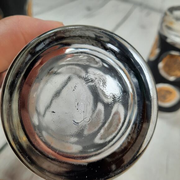 Vintage 4 Libbey Coin‎ Textured Highball Glasses Black & Gold - Picture 8 of 9